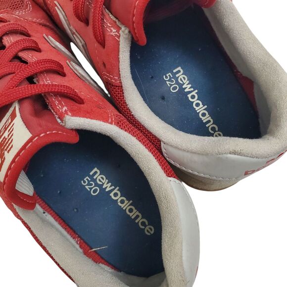 NEW BALANCE 520 Shoes Mens Size 6 Red Gray Suede Mesh Running Sneaker KL520RWY - Picture 9 of 12